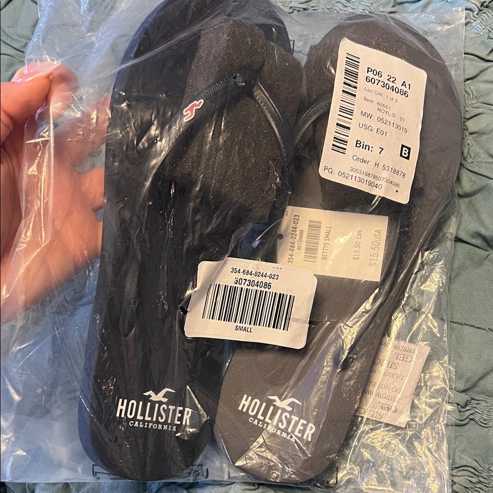 Hollister Navy Flip Flops